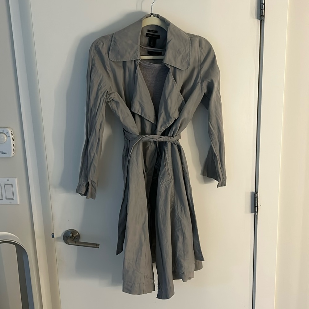 Linen long jacket and sweater